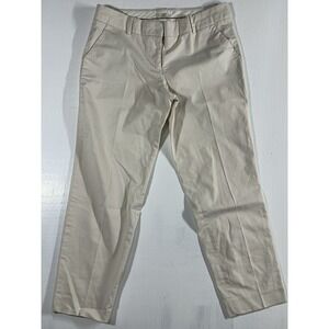 J.Crew Women's Beige Stretch Chino Pants Cotton Blend Size 6